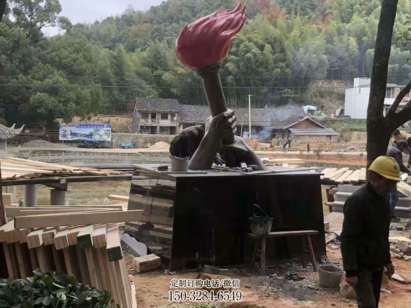 火把雕塑点击，城区小品，不锈钢火把雕塑承接