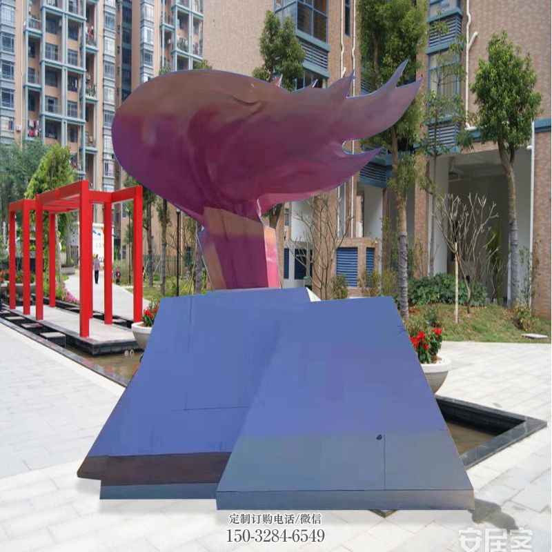 火炬雕塑精选，陆地摆件，不锈钢火炬雕塑精品